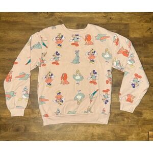 Disney 100th Anniversary Sweatshirt All Over Print Characters‎ XS